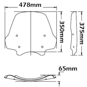 Parabrisas tipo verano BMW R1200R 2011-2014 Â· 2